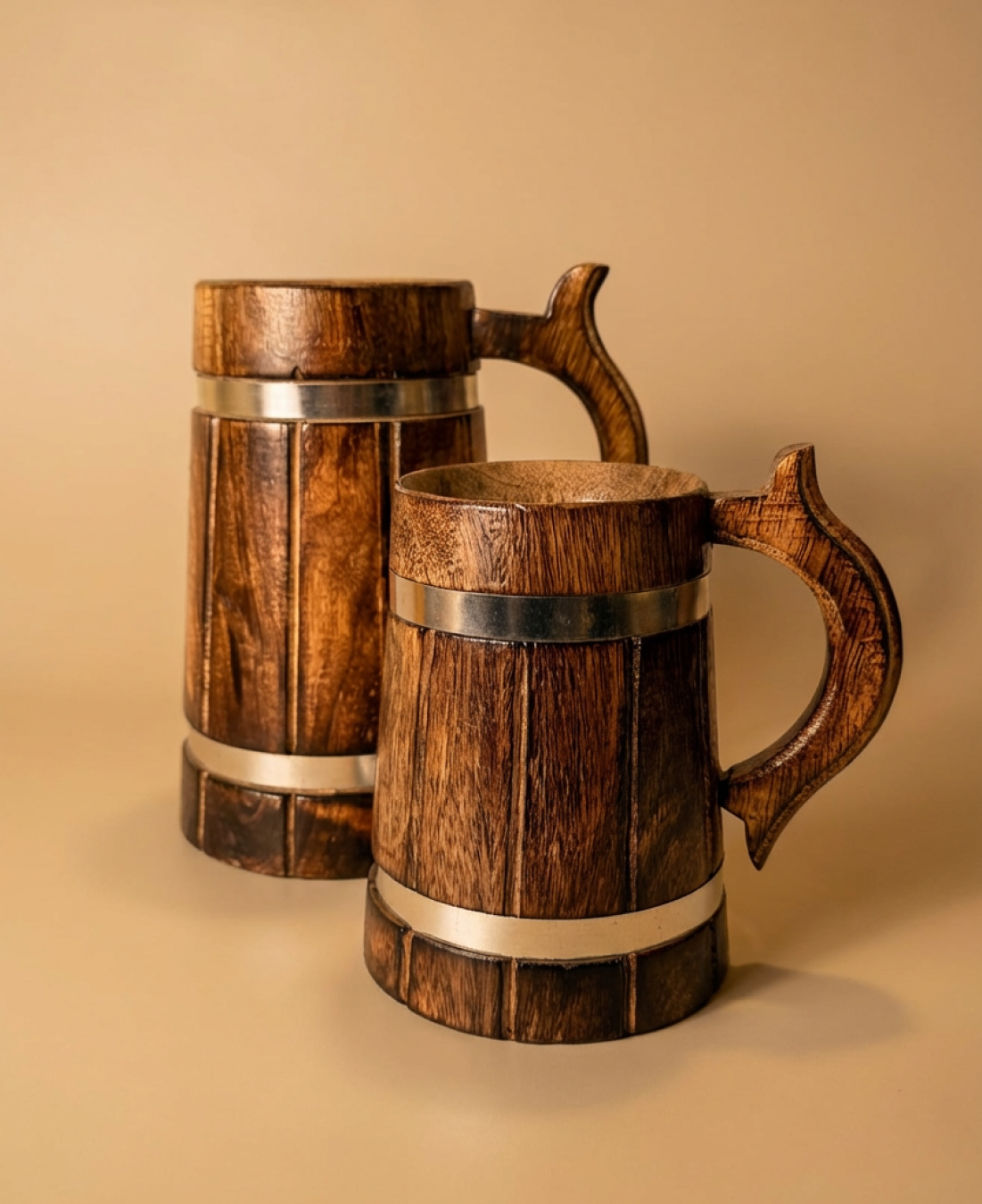 Freyja_Duo_-_Viking_Handcrafted_Wooden_Beer_Mugs_Duo